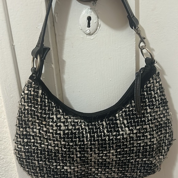 VINTAGE HOBO TWEED FLORAL DESIGN HANDBAG - Picture 4 of 5